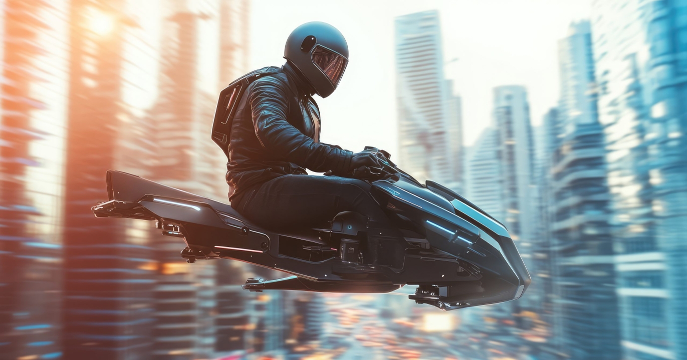 Première mondiale : la moto volante de Lazareth