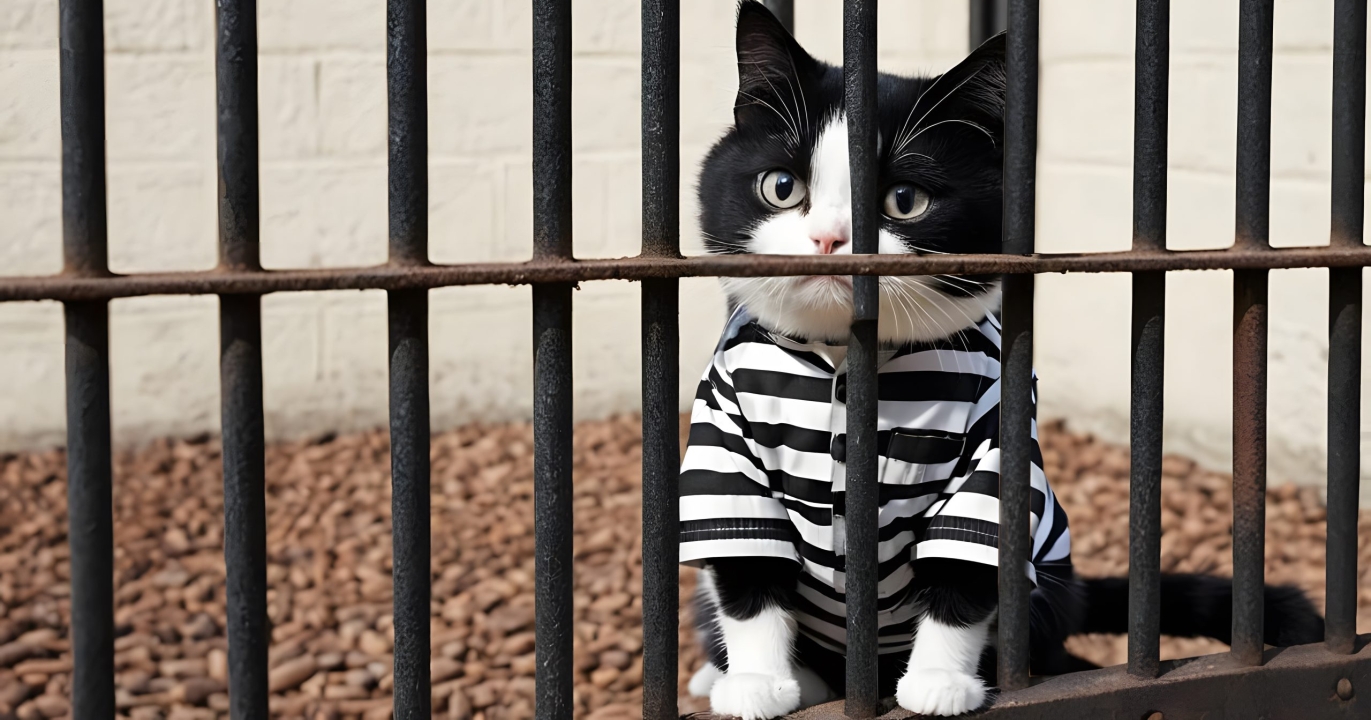 Un chat arrêté en thaïlande, avec sa photo d’identité, après avoir agressé à plusieurs reprises des policiers