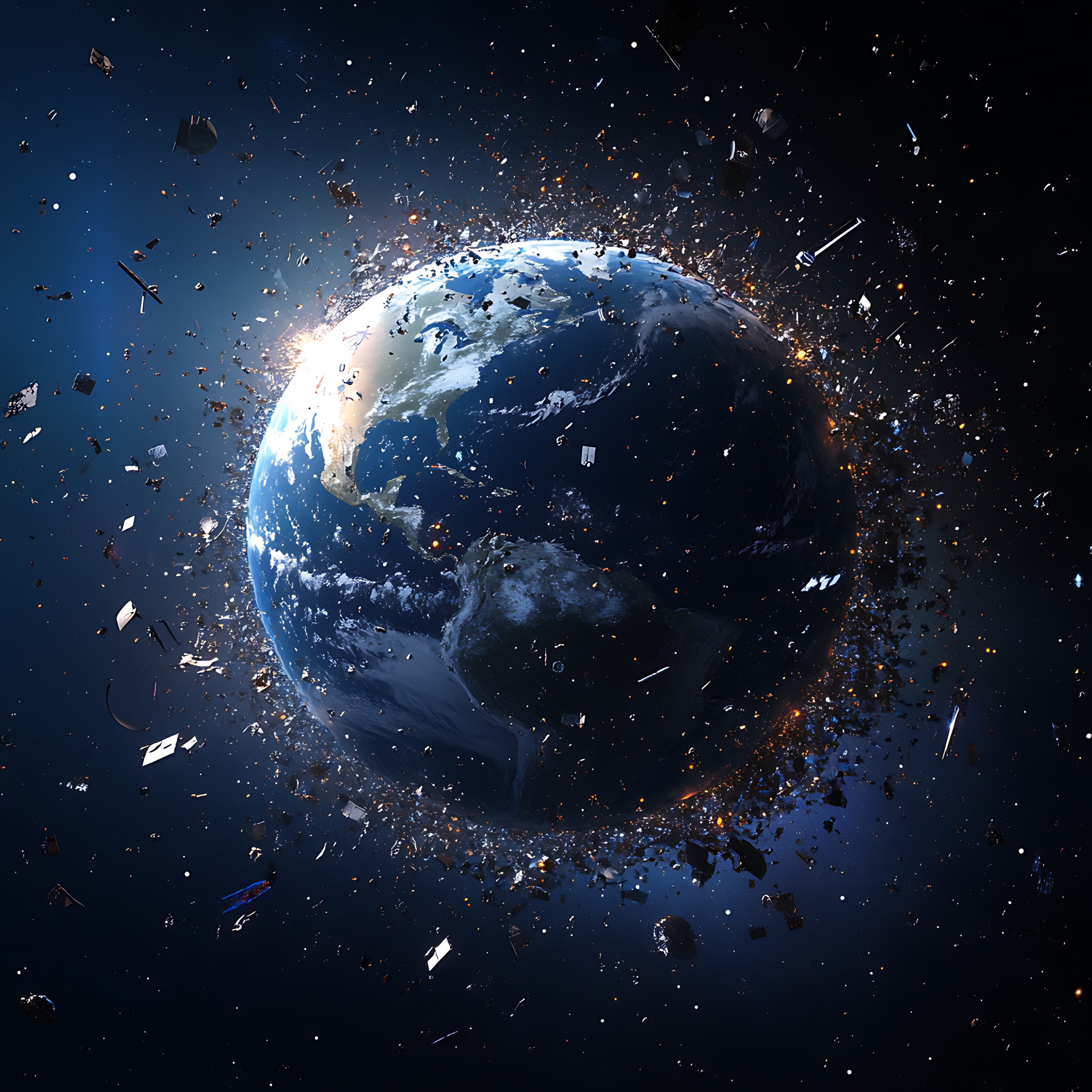 Un effet boule de neige : la spirale infernale des débris