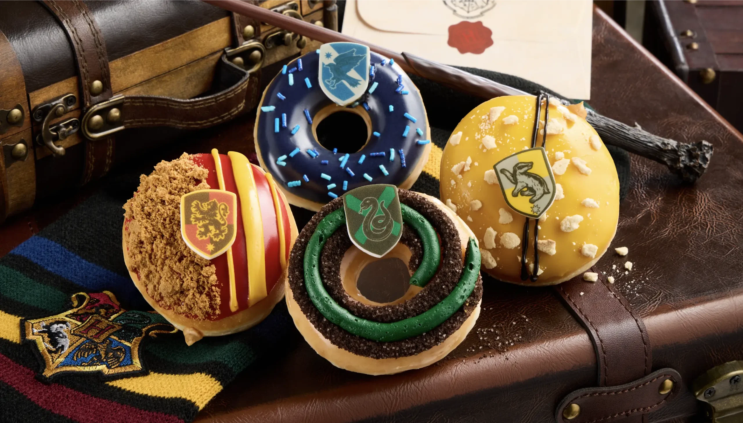 Krispy Kreme dévoile ses doughnuts harry potter inspirés des quatre maisons de hogwarts