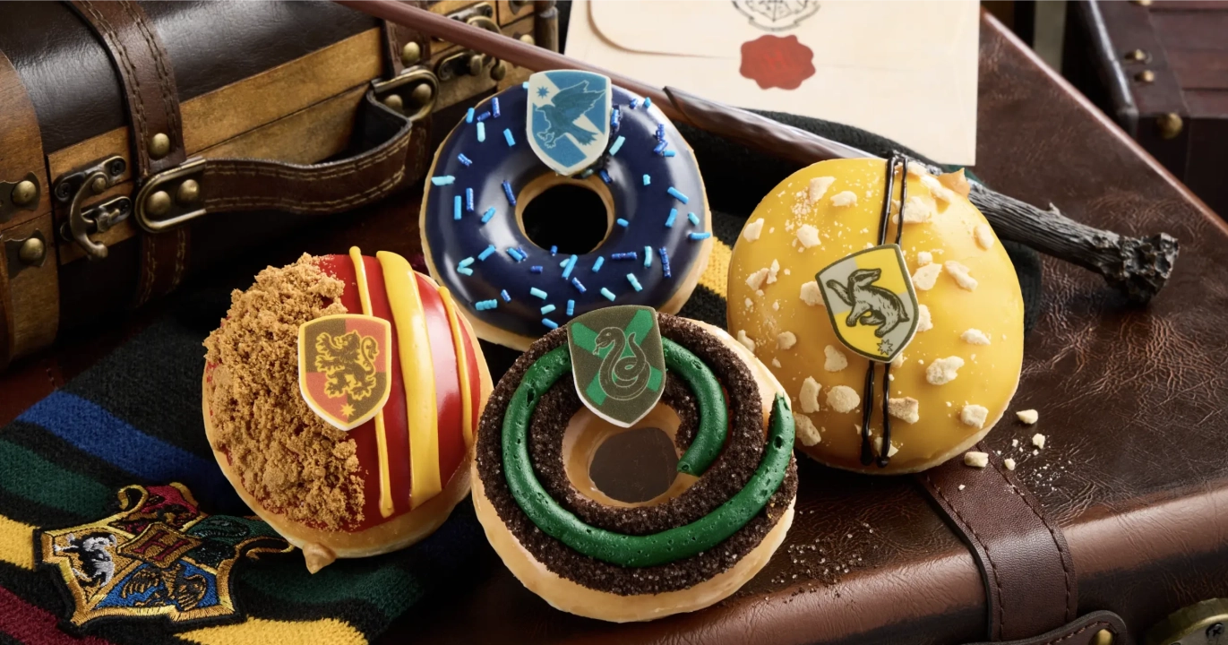 Krispy Kreme dévoile ses doughnuts harry potter inspirés des quatre maisons de hogwarts